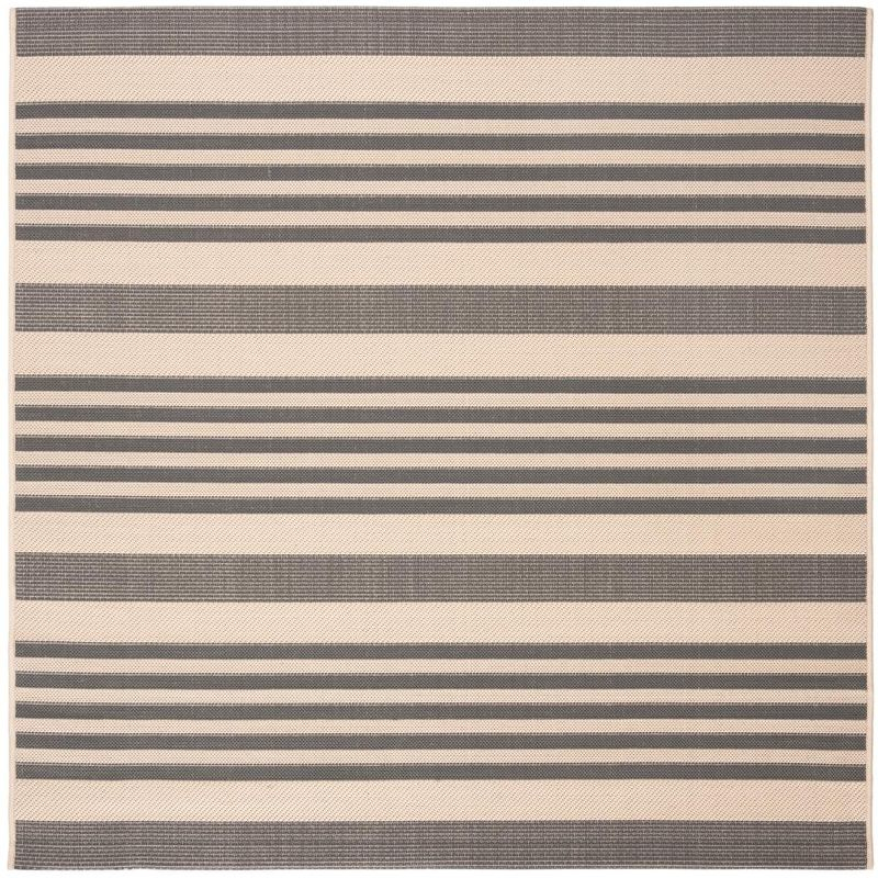 Courtyard CY6062 Power Loomed Indoor/Outdoor Area Rug - Grey/Bone - 4'x4' - Safavieh.