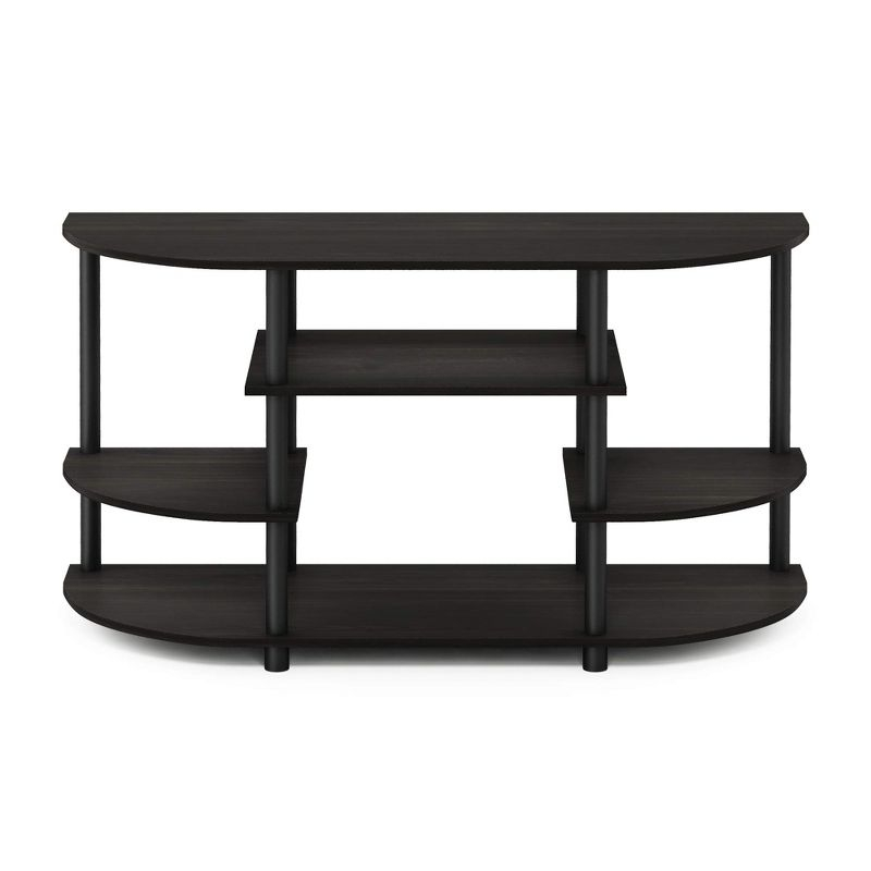 Furinno Simple Design TV Stand for TVs up to 44" Console Table Media Entertainment Center Bookcase Shelves for Living Room,Espresso