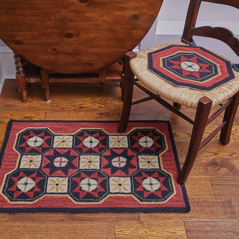 Park Designs Folk Star Hooked Rug 2' x 3'