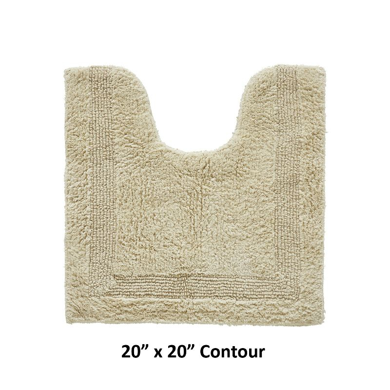 Better Trends Lux 100% Cotton Tufted Solid Reversible Bath Rug 20" x 20" Contour - Sand