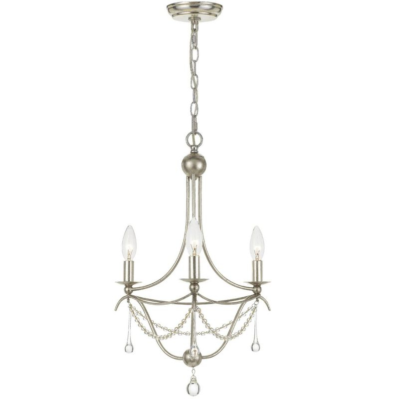 Crystorama Lighting Metro 3 - Light Chandelier in  Antique Silver