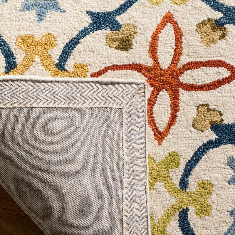 Suzani SZN310 Hand Hooked Indoor Area Rug - Ivory/Multi - 5'x8' - Safavieh.