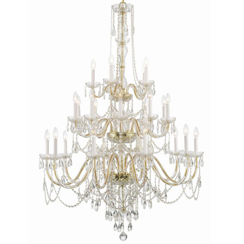Crystorama Lighting Traditional Crystal 25 - Light Chandelier in  Polished Brass