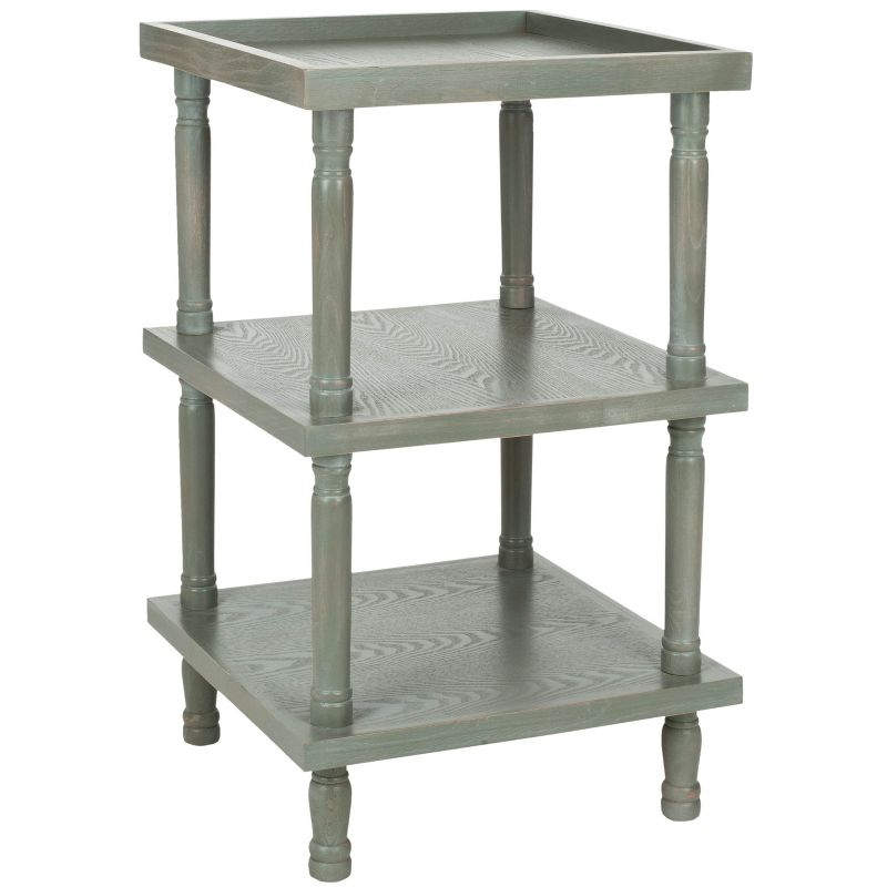 Esmeralda 3 Tier Side Table- Ash Grey - Safavieh.
