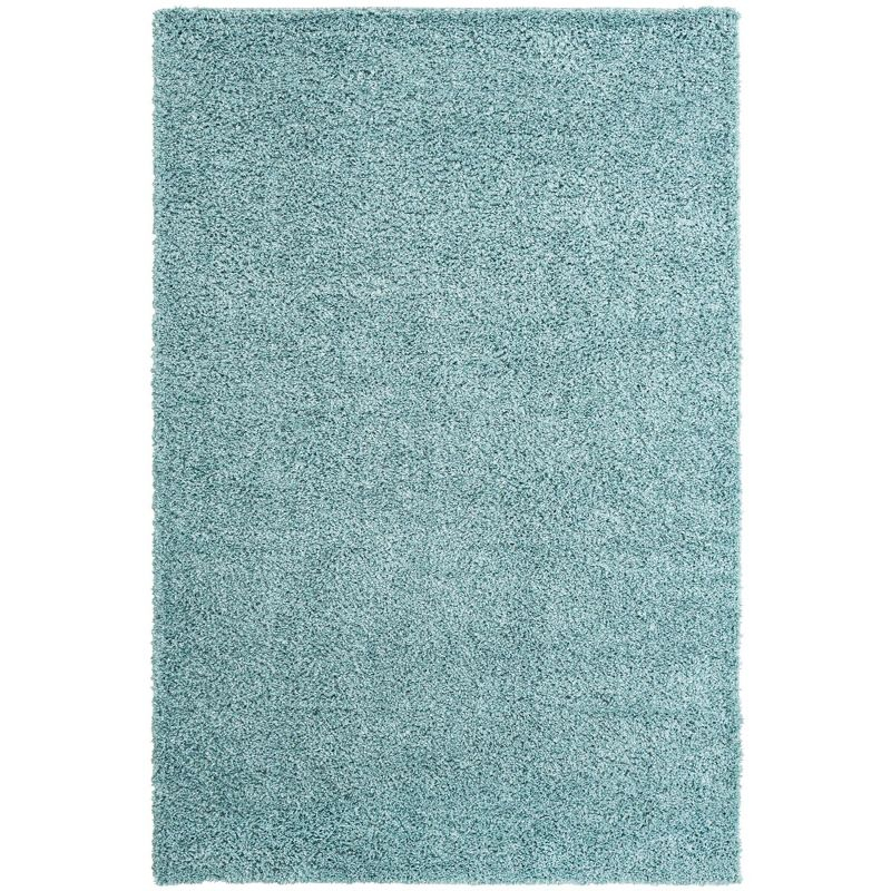 Unique Loom 6' 0 x 9' 0 Davos Shag Aqua Area Rug