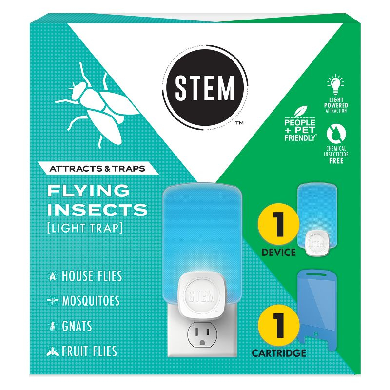 STEM Flying Insect Light Fly Trap Starter Kit - 1 Unit + 1 Refill