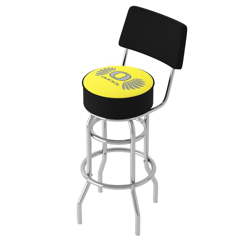 University Of Oregon Swivel Upholstered Counter Stool with Metal Frame