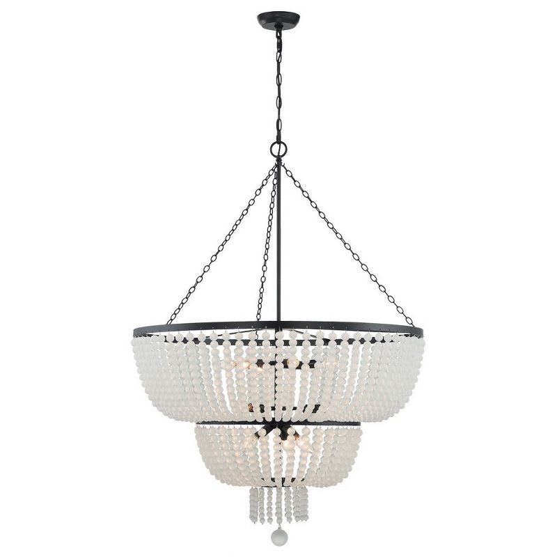 Crystorama Lighting Rylee 12 - Light Chandelier in  Matte Black
