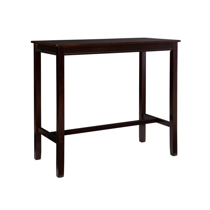 42" Claridge Modern Bar Height Pub Table Walnut - Linon: Rubberwood Base, MDF Top, Seats 4