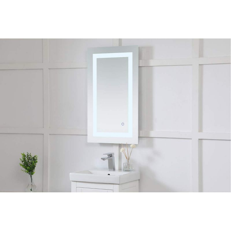 Elegant Lighting Helios 18in x 30in Hardwired LED mirror with touch sensor and color changing temperature 3000K/4200K/6400K