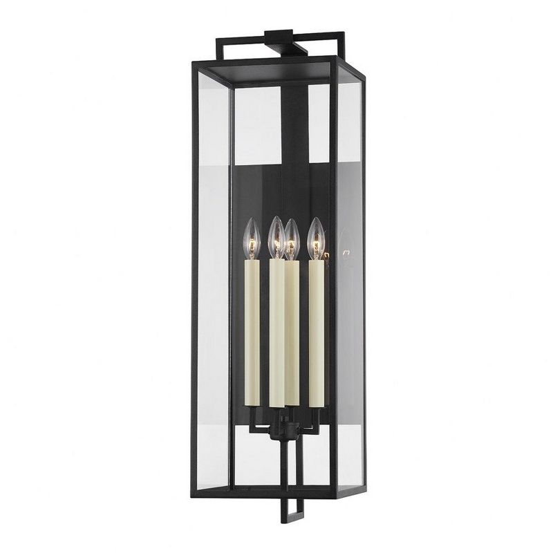 Troy Lighting Beckham 4 - Light Wall Light in  Forged Iron Clear Shade