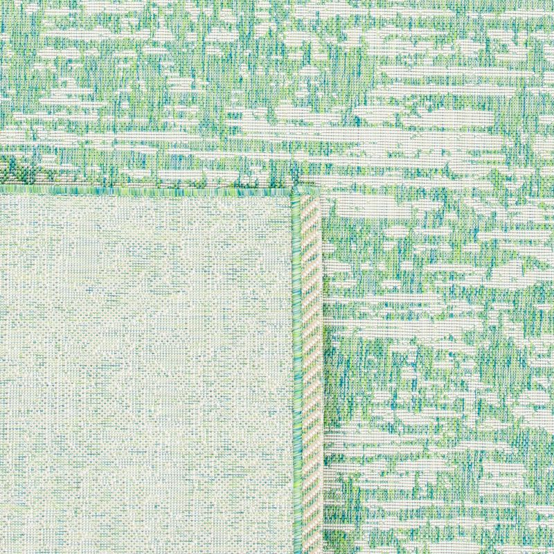 Courtyard CY8452 Power Loomed Indoor and Outdoor Area Rug - Green Blue/Ivory - 8'x10' - Safavieh