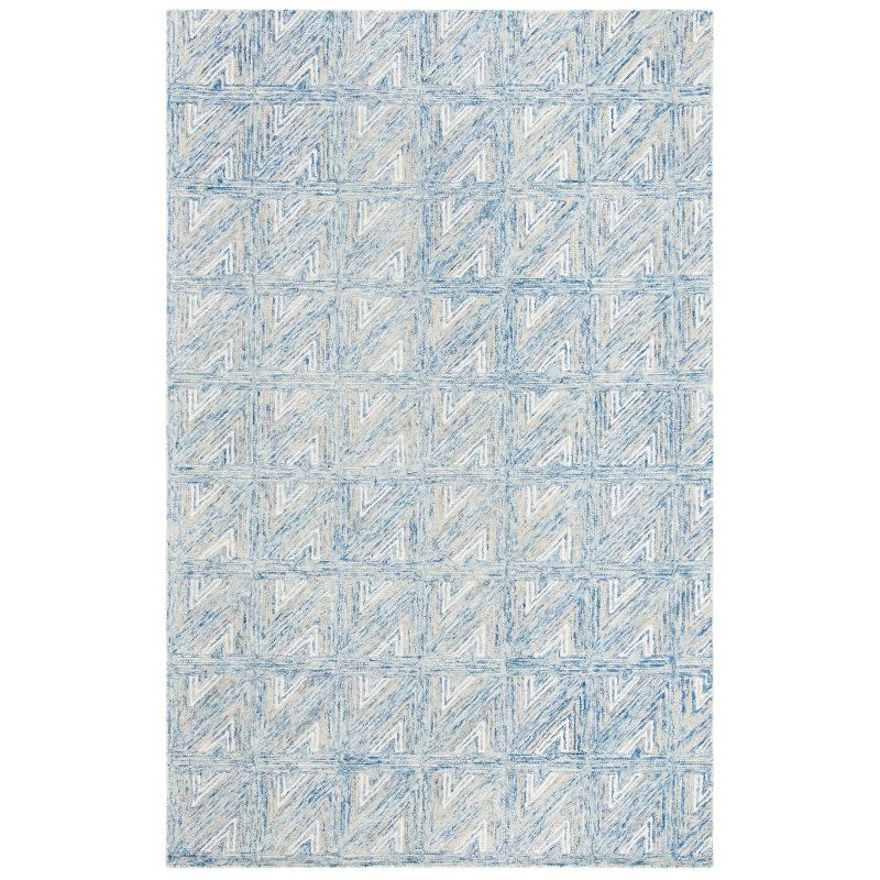 Abstract ABT653 Hand Tufted Area Rug - Blue/Beige - 4'x6' - Safavieh.