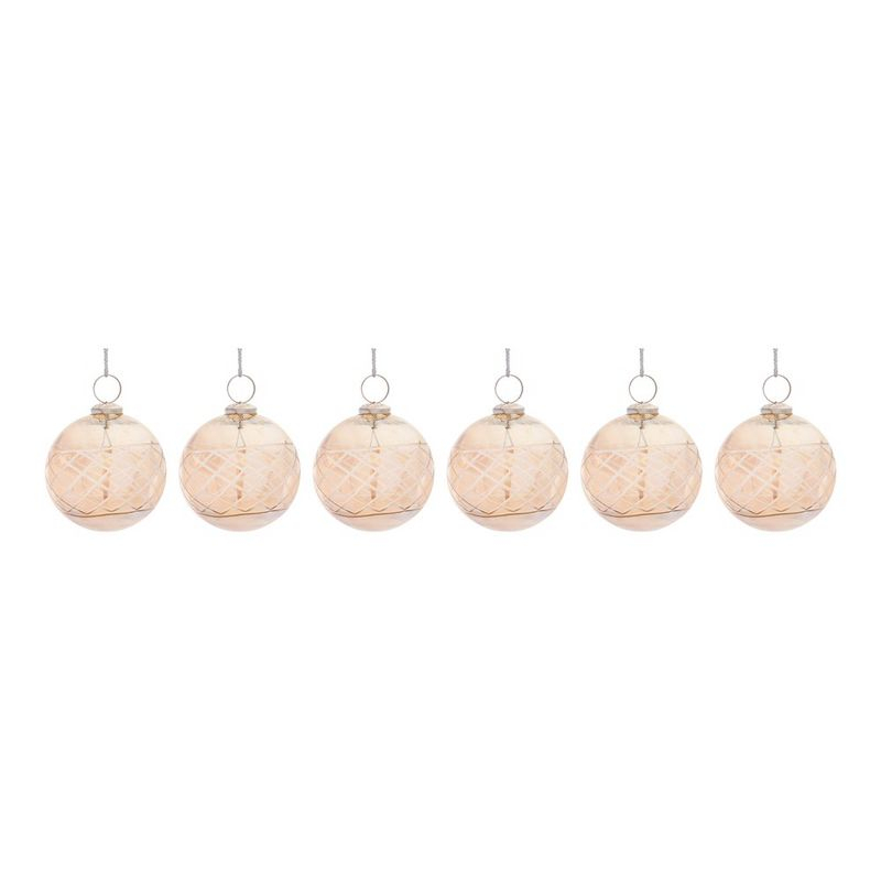 Melrose Etched Glass Ball Ornament (Set of 6)