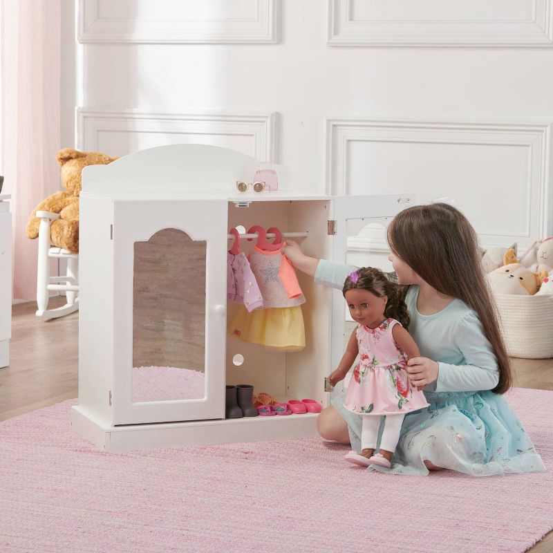 Badger Basket Mirrored Doll Armoire with Baskets