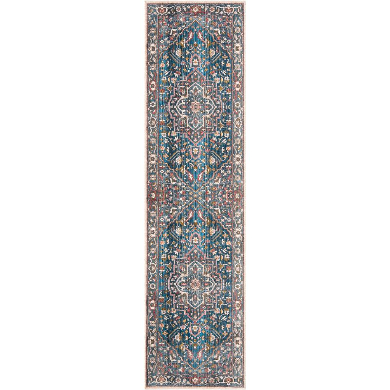 Vintage Persian VTP479 Power Loomed Indoor Runner Rug - Blue/Ivory - 2'2"x12' - Safavieh