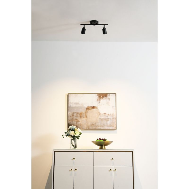 VidaLite Shura 2-Head LED Track Light Black