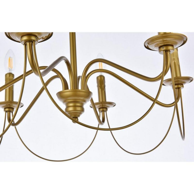 Elegant Lighting Westley 6 lights pendant in brass