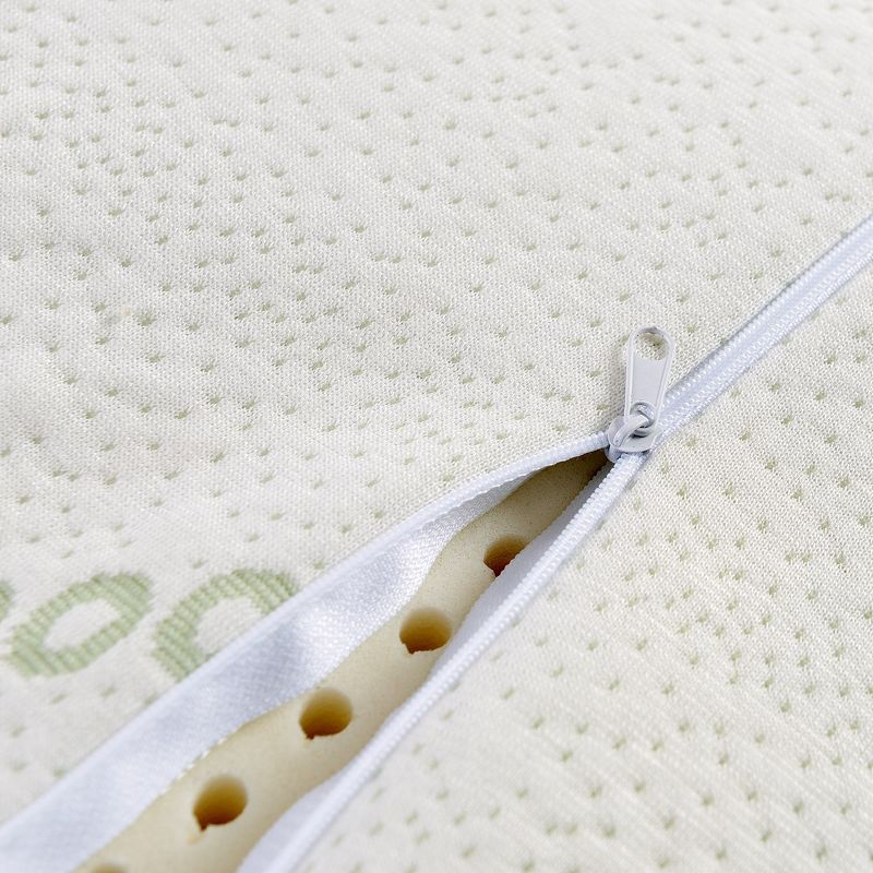 Cheer Collection Contoured Latex Memory Foam Pillow with Washable Cover - White (24" x 16" x 4")