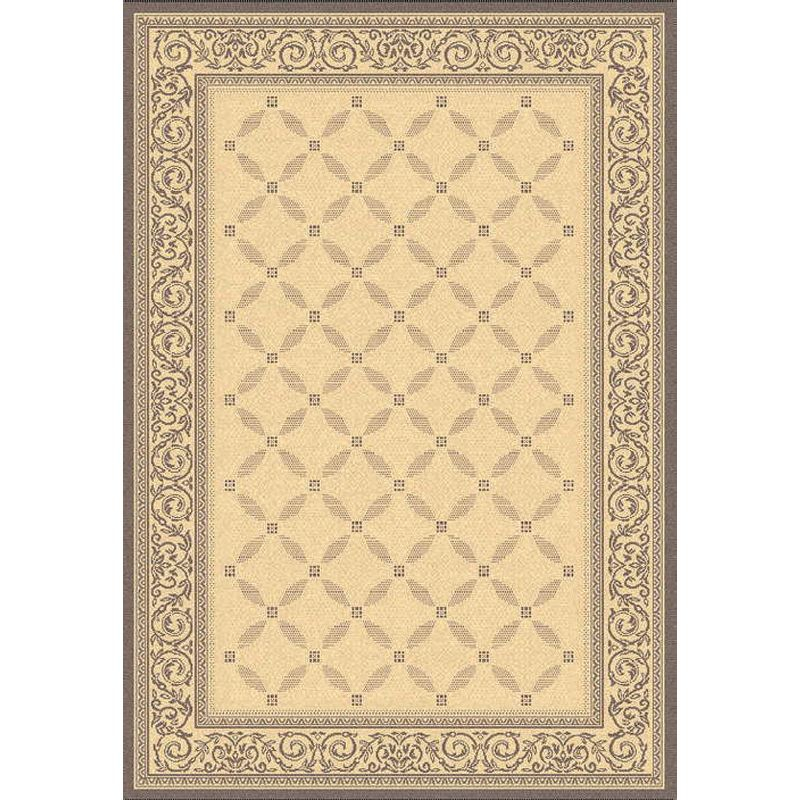 Courtyard CY1502 Power Loomed Indoor and Outdoor Area Rug - Natural/Brown - 6'7"x9'6" - Safavieh