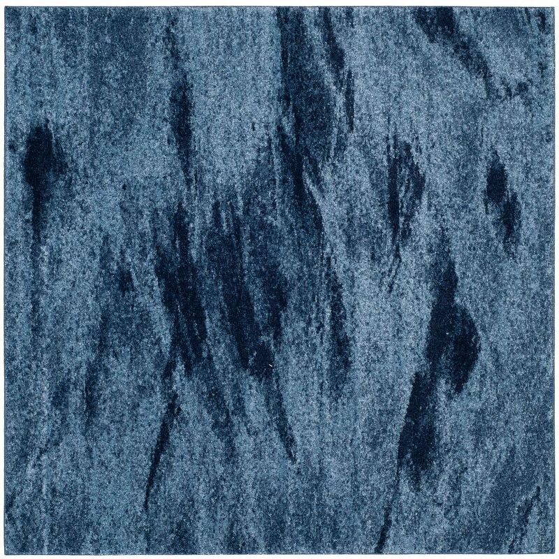 Retro RET2891 Power Loomed Indoor Area Rug - Light Blue/Blue - 8'x8' - Safavieh.