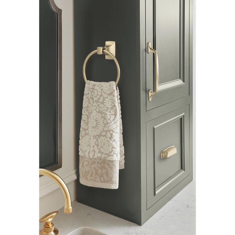 Amerock Highland Ridge 6-5/16 inch (160mm) Center-to-Center Golden Champagne Cabinet Pull