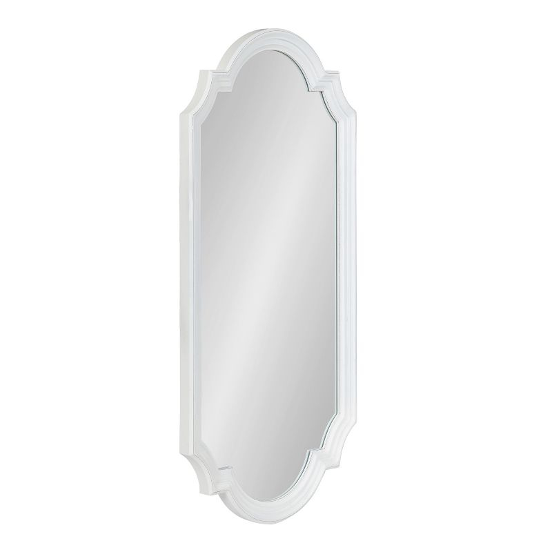 Kate and Laurel Fairbourne Scalloped MDF Full Length Mirror, 20x42, White