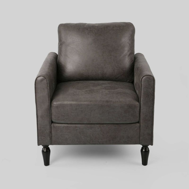Blithewood Contemporary Club Chair Slate - Christopher Knight Home: Upholstered Accent, Polyester Fabric, Hardwood Frame