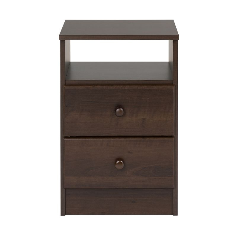 Astrid 2 Drawer Nightstand Espresso Brown - Prepac