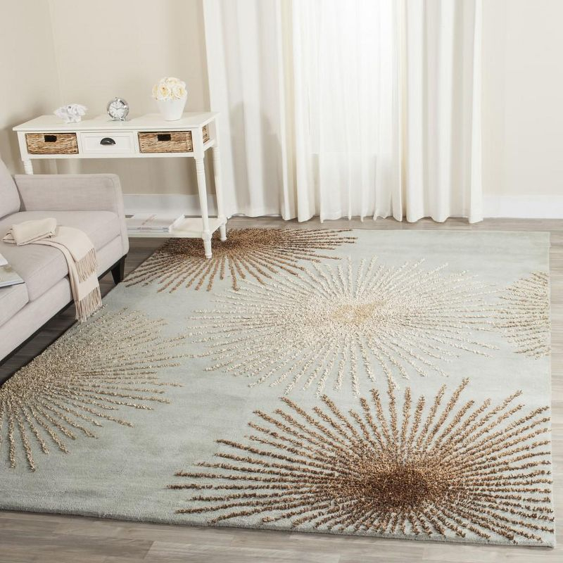 Soho SOH712 Hand Tufted Indoor Area Rug - Light Blue/Multi - 8'9"x11'9" - Safavieh.
