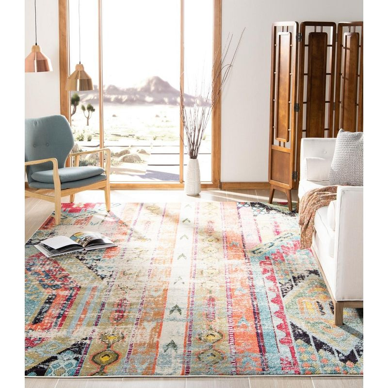 Monaco MNC222 Power Loomed Indoor Area Rug - Multi - 9'x12' - Safavieh