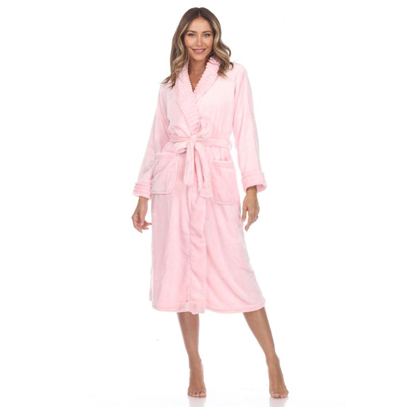 Women's Super Soft and Cozy Lounge Robe  Pink Small/Medium - White Mark