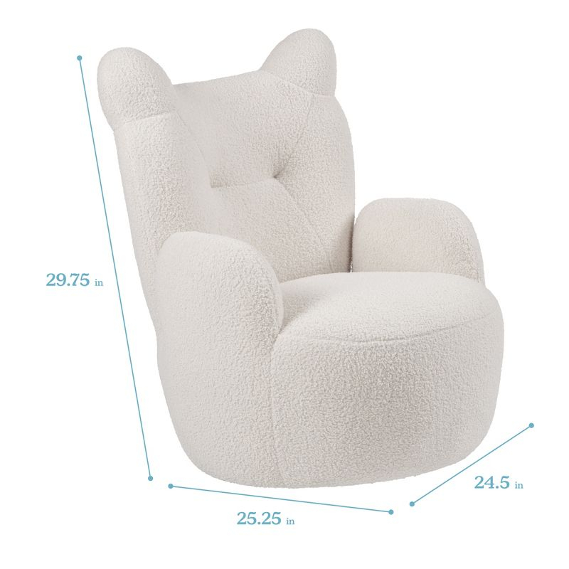 ECR4Kids Teddy Chair, White