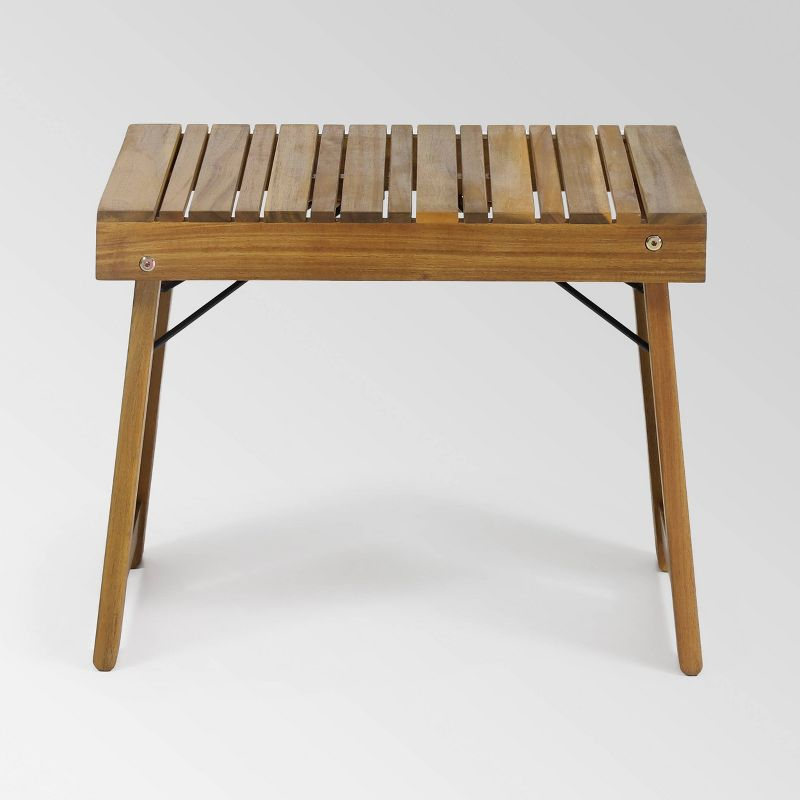 Kyoto Acacia Wood Folding Side Table - Teak - Christopher Knight Home