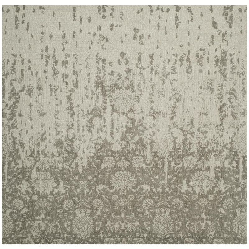 Restoration Vintage RVT104 Hand Tufted Indoor Area Rug - 6'x6' - Light Sage/Grey - Safavieh