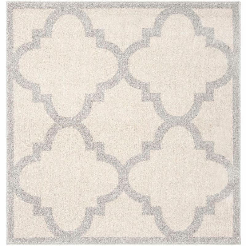 Amherst AMT423 Power Loomed Indoor Area Rug - Beige/Light Grey - 5'x5' - Safavieh