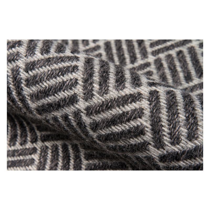 3'11"x5'7" Geometric Loomed Accent Rug Charcoal - Momeni: Contemporary Indoor/Outdoor Low Pile Area Rug