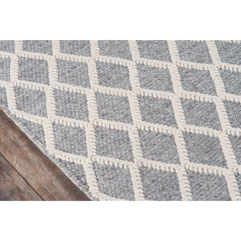 2'x3' Andes Romilly Accent Rug Gray - Momeni: Geometric Wool & Viscose, Medium Pile, Handmade, Modern Decor