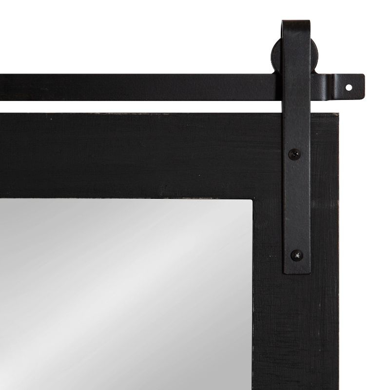 Kate & Laurel All Things Decor 26" x 39" Cates Rustic Wall Mirror Black: Modern Rectangle, No Assembly Required