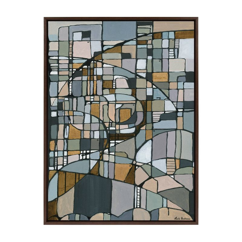 28" x 38" Sylvie Deco Nadeau Framed Canvas by Leah Nadeau Brown - Kate & Laurel All Things Decor