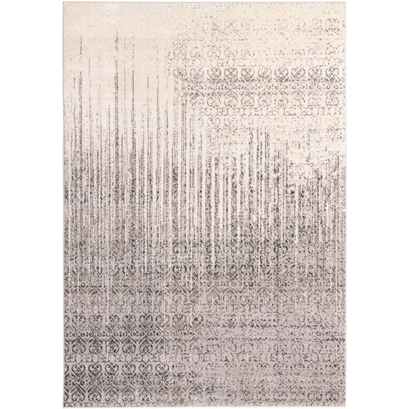 Unique Loom Del Mar Collection Area Rug - Jennifer (7' 1" x 10' Rectangle Gray/Black)