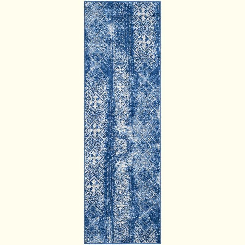 Adirondack ADR111 Machine Made Indoor Runner - Silver/Blue - 2'-6"x8' - Safavieh