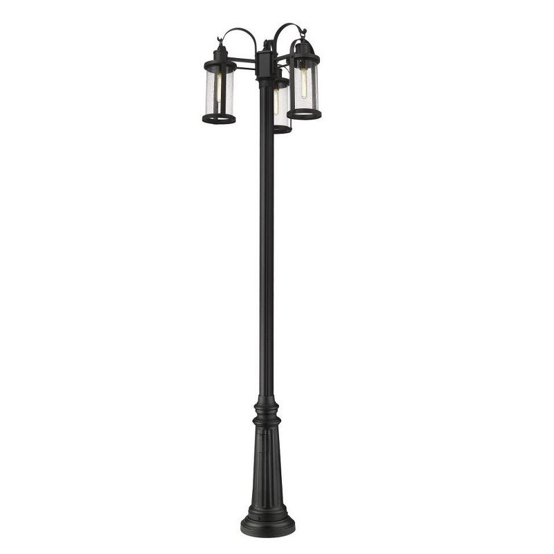 Z-Lite Roundhouse 3 - Light Post Light in  Black