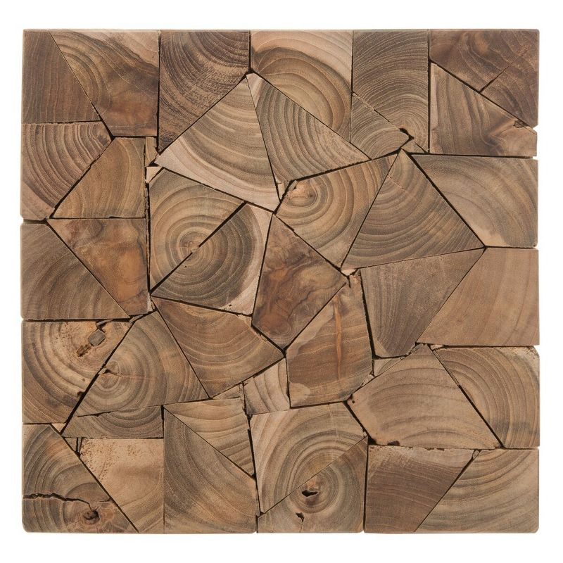 Forbes Square Stool - Medium Oak - Safavieh