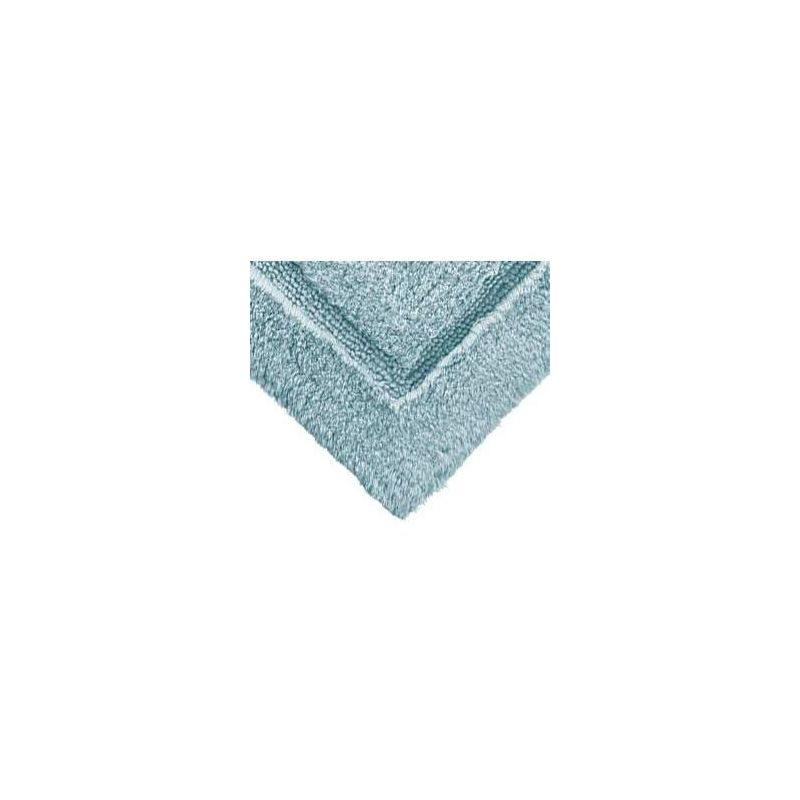 24"x40" Signature Bath Rug Aqua - Cassadecor: Cotton, Machine Washable, Lightweight Spray Latex Backing