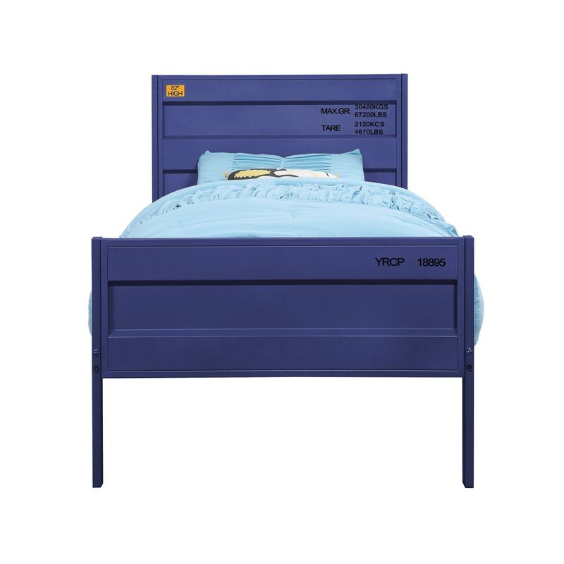 Cargo 79" Full Bed Blue - Acme Furniture: Contemporary Metal, No Box Spring Required