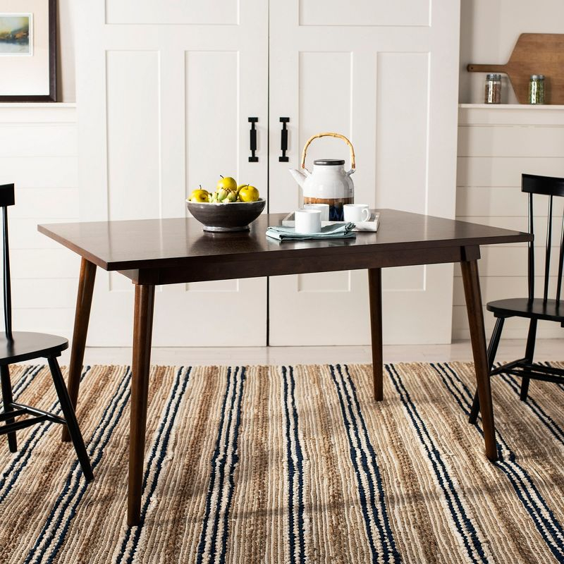 Tia Rectangle Dining Table - Walnut - Safavieh