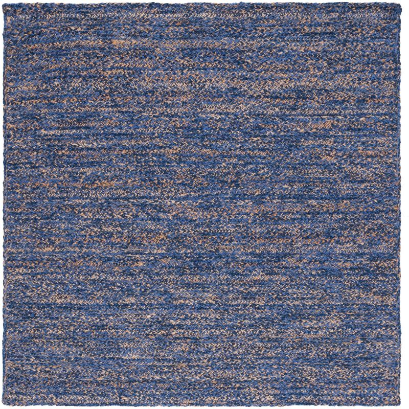 Natural Fiber NFB950 Hand Loomed Area Rug - Blue/Natural - 6'x6' - Safavieh.