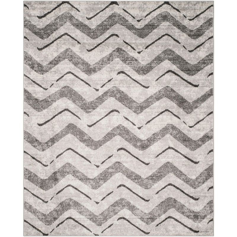 Adirondack ADR121 Power Loomed Area Rug - Silver/Charcoal - 8'x10' - Safavieh.
