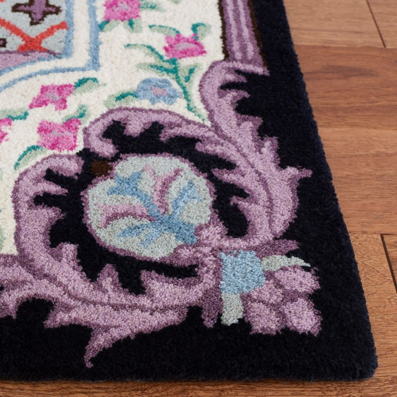 Bellagio BLG535 Hand Tufted Area Rug - Ivory/Black - 4'x6' - Safavieh.